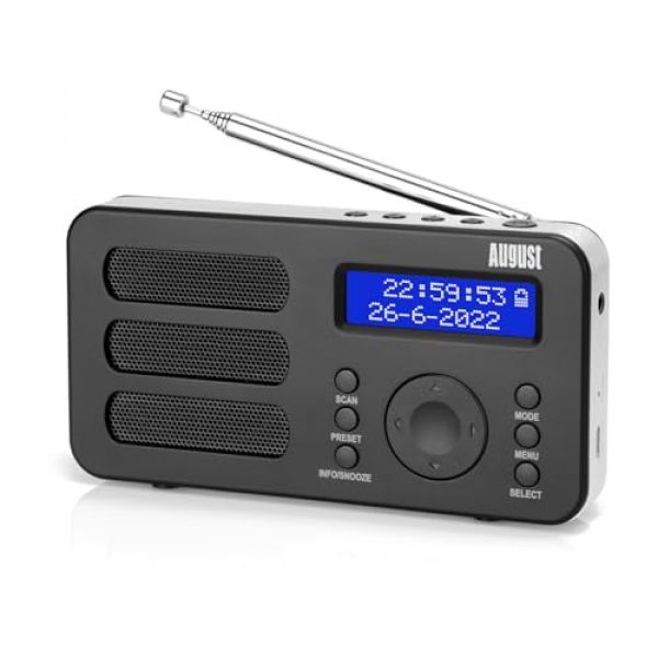 August MB225 – Tragbares und kompaktes DAB+-Radio