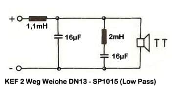 KEF 2 Weg Weiche DN13 - SP1015 (Low Pass)